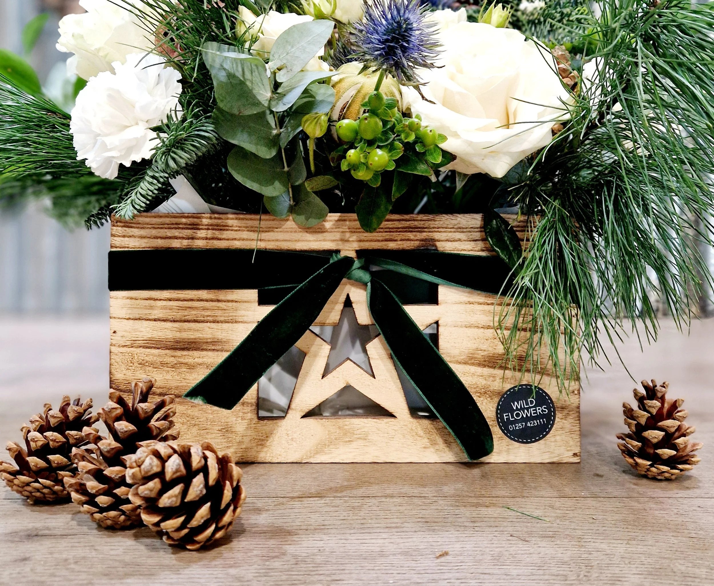 Christmas Crate of Flowers