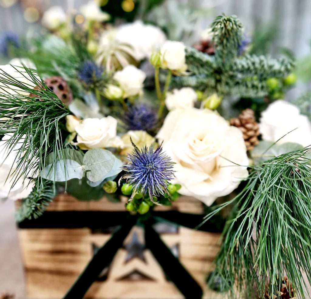 Christmas Crate of Flowers