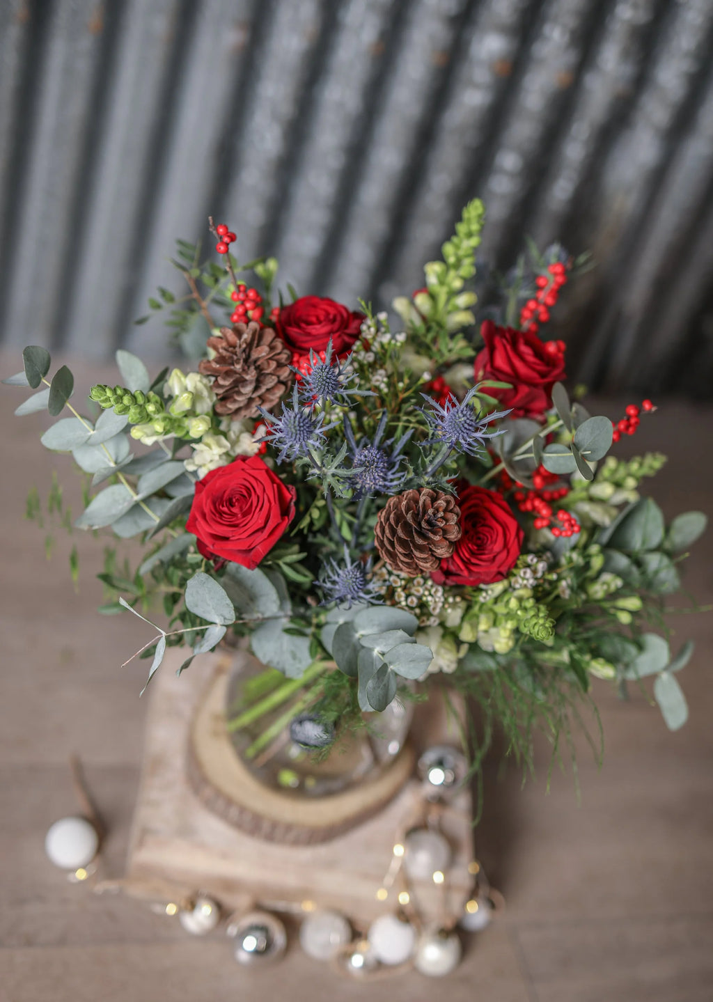 Christmas Flowers in a Vase