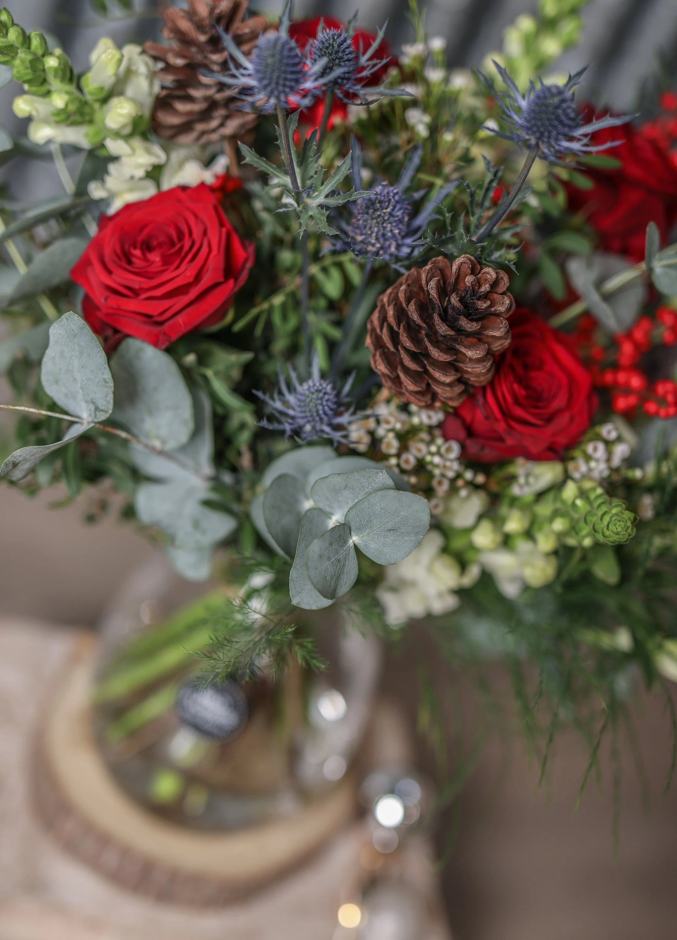 Christmas Flowers in a Vase