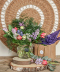 Mother's Day Spring Flowers in Glass Vase
