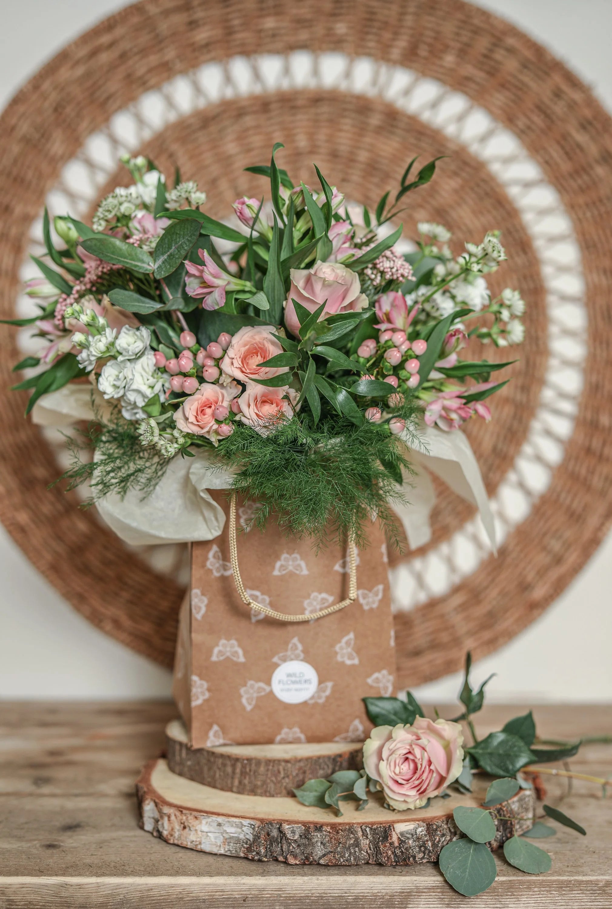Mother's Day Flowers in a Butterfly Gift Bag