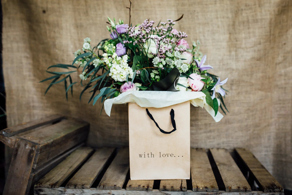 Flowers in a Gift Bag or Box