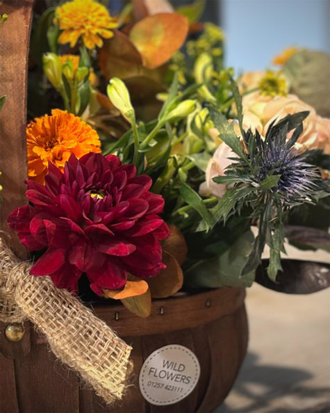The Autumn Harvest Basket of Flowers