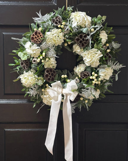 Winter Whites Luxury Hand-made Christmas Wreath