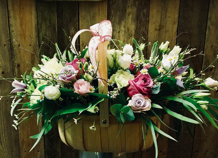 Natural Trug Basket of Flowers