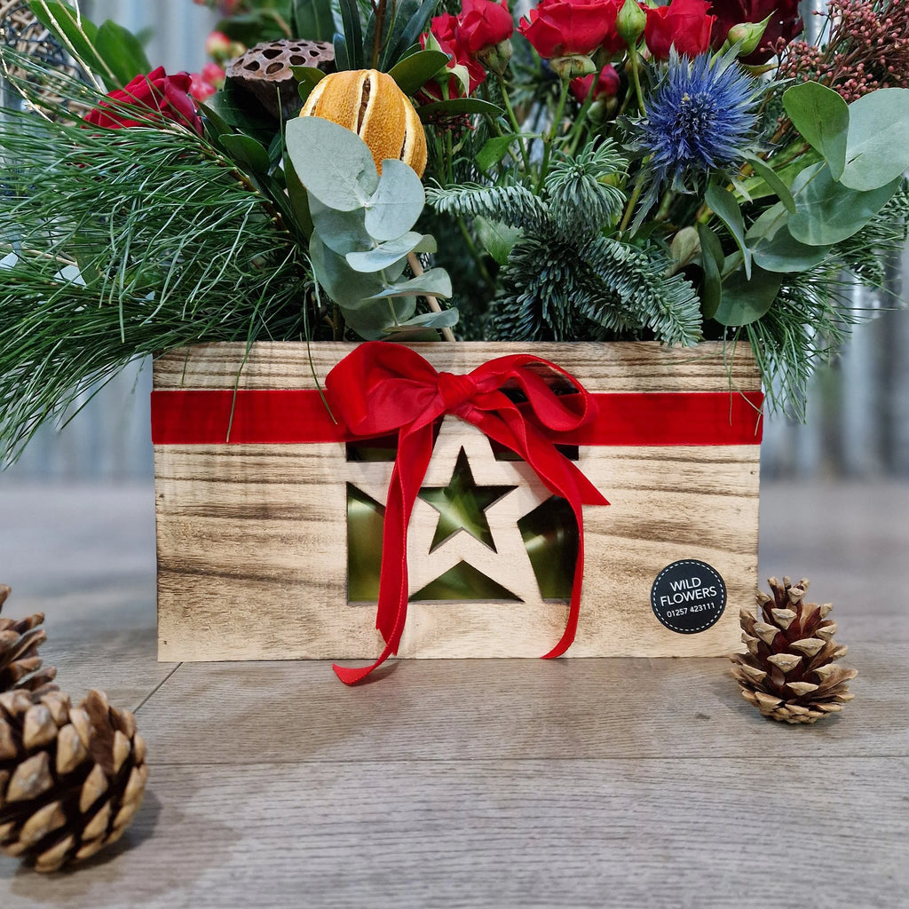 Christmas Crate of Flowers